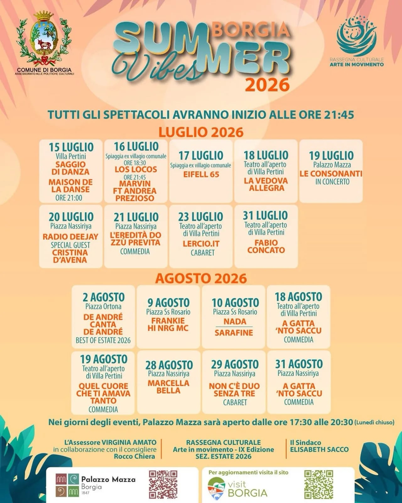 Locandina Sarafine — Sum Vibes Borgia 2026 a Borgia (Catanzaro)