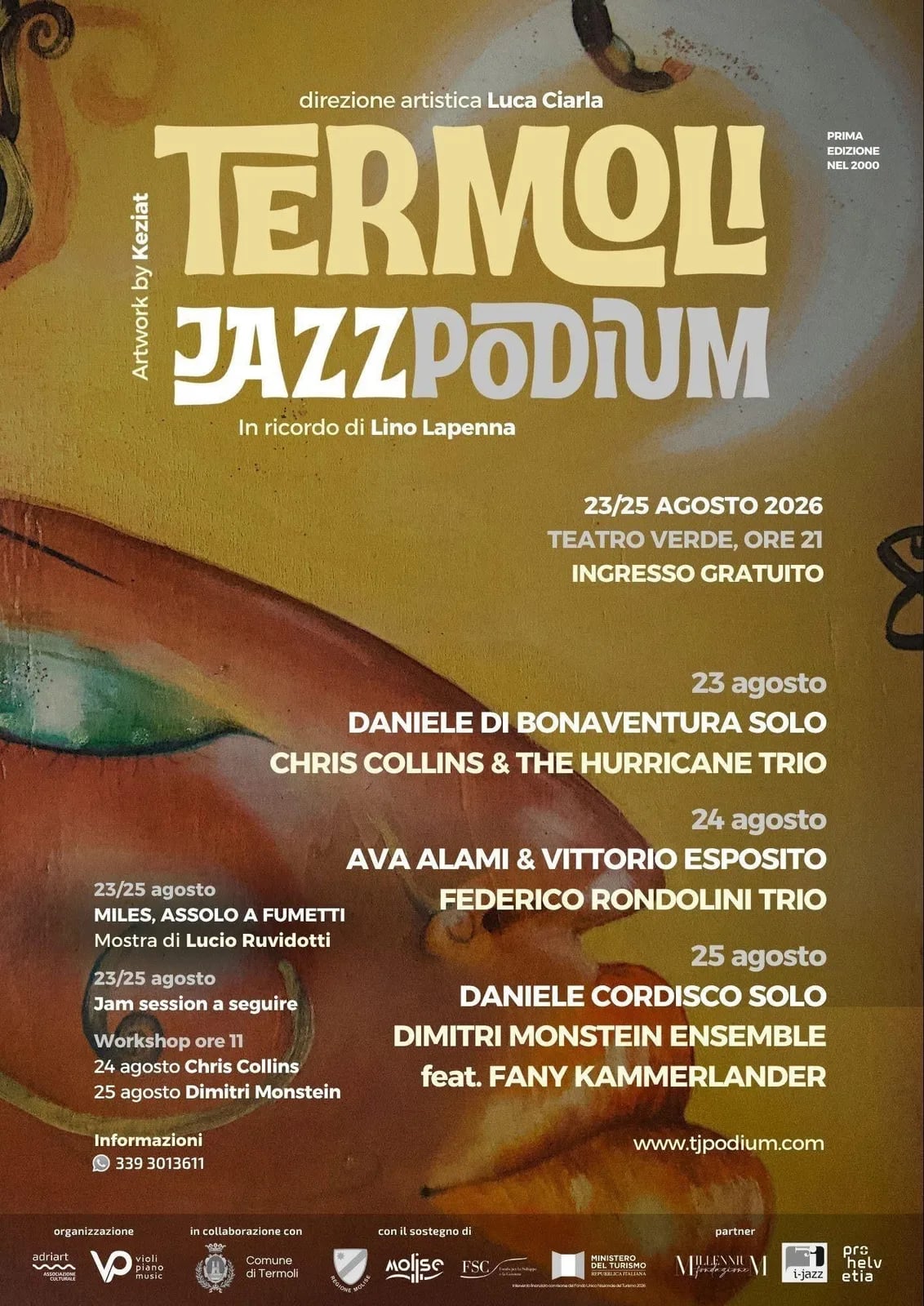 Locandina Workshop Chris Collins — Termoli JazzPodium 2026 a Termoli (Campobasso)