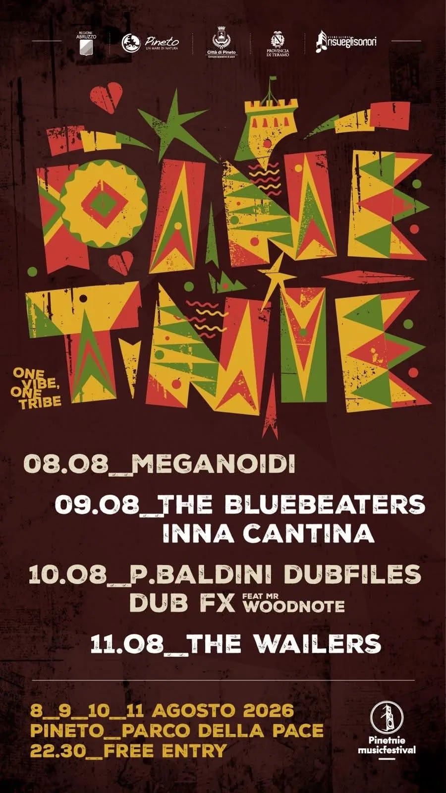Locandina One Vibe One Tribe 2026 a Pineto (Teramo)