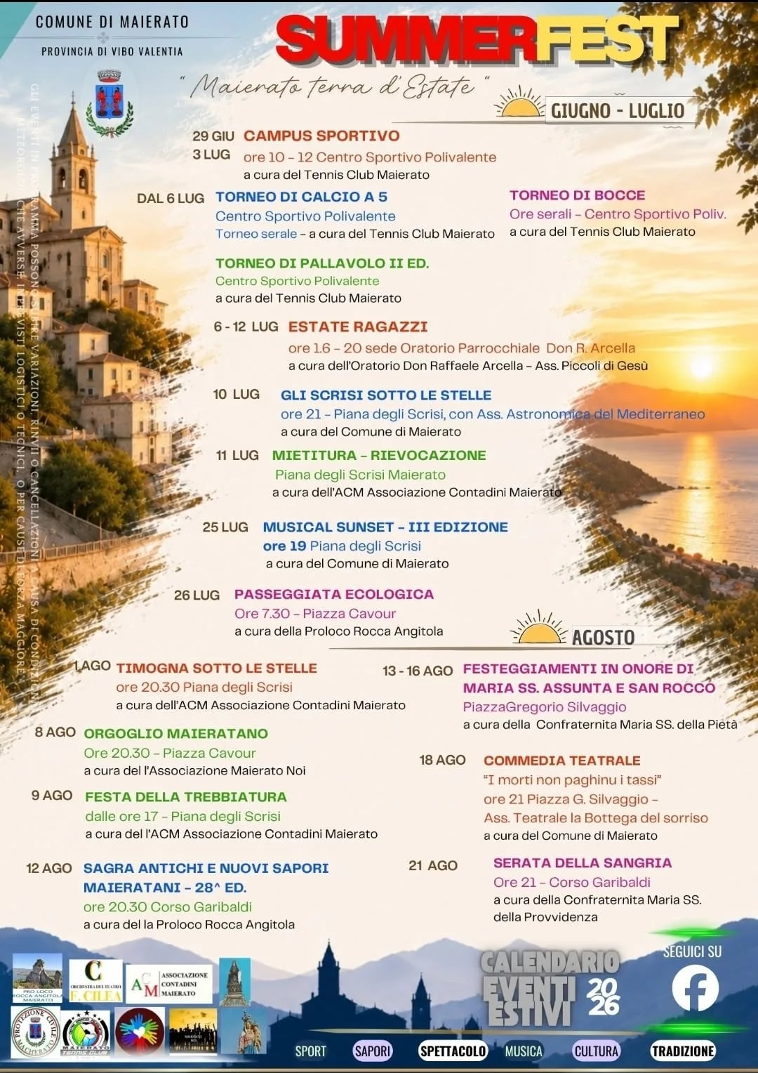 Locandina Sagra Antichi e Nuovi Sapori Maieratani – 28ª Ed. 2026 a Maierato (Vibo valentia)
