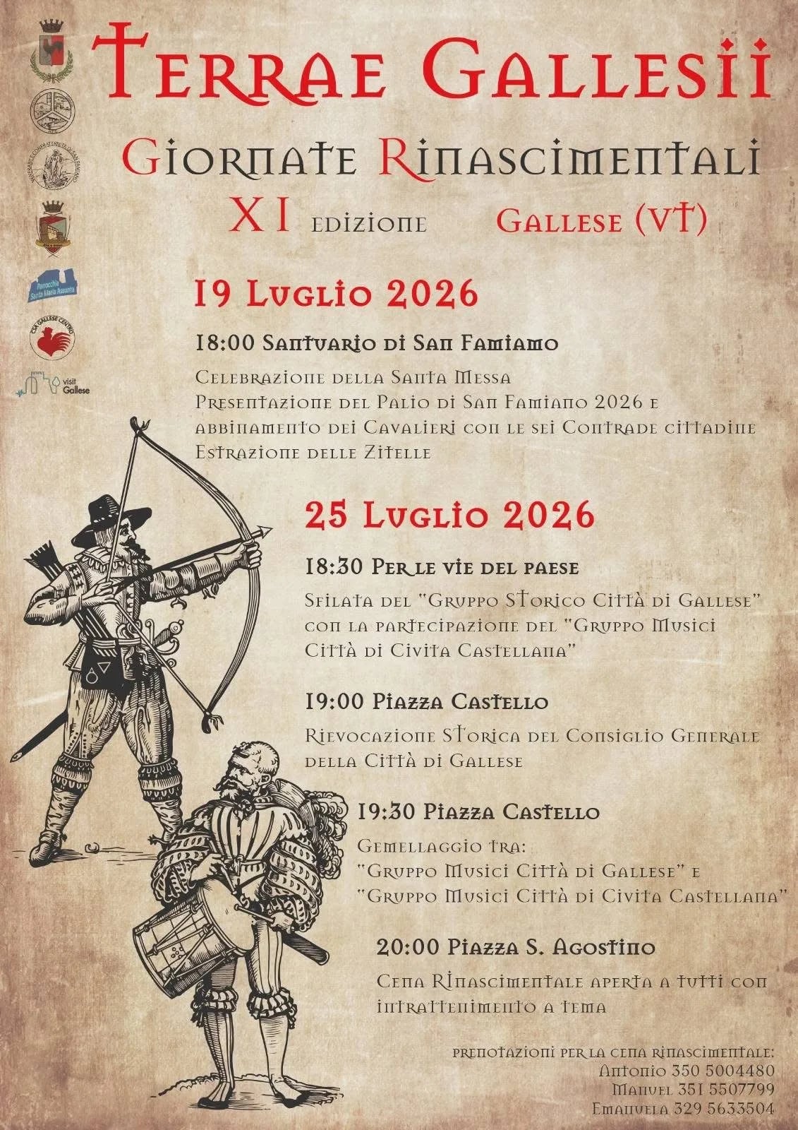 Terrae Gallesii Giornate Rinascimentali XI Edizione 2026