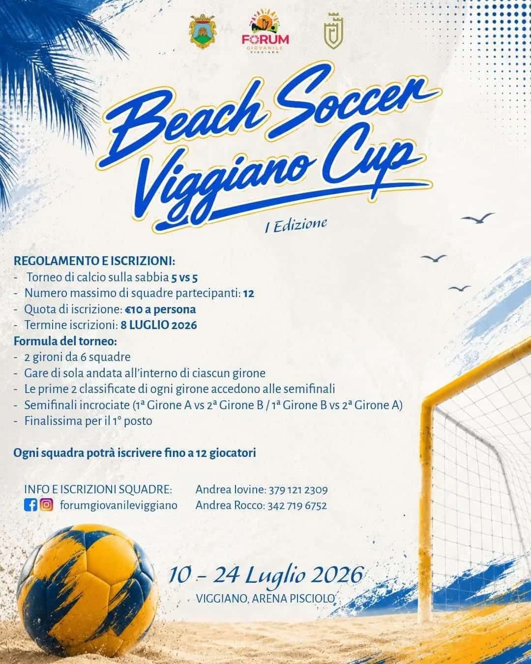 1ª Edizione Beach Soccer Viggiano Cup 2026
