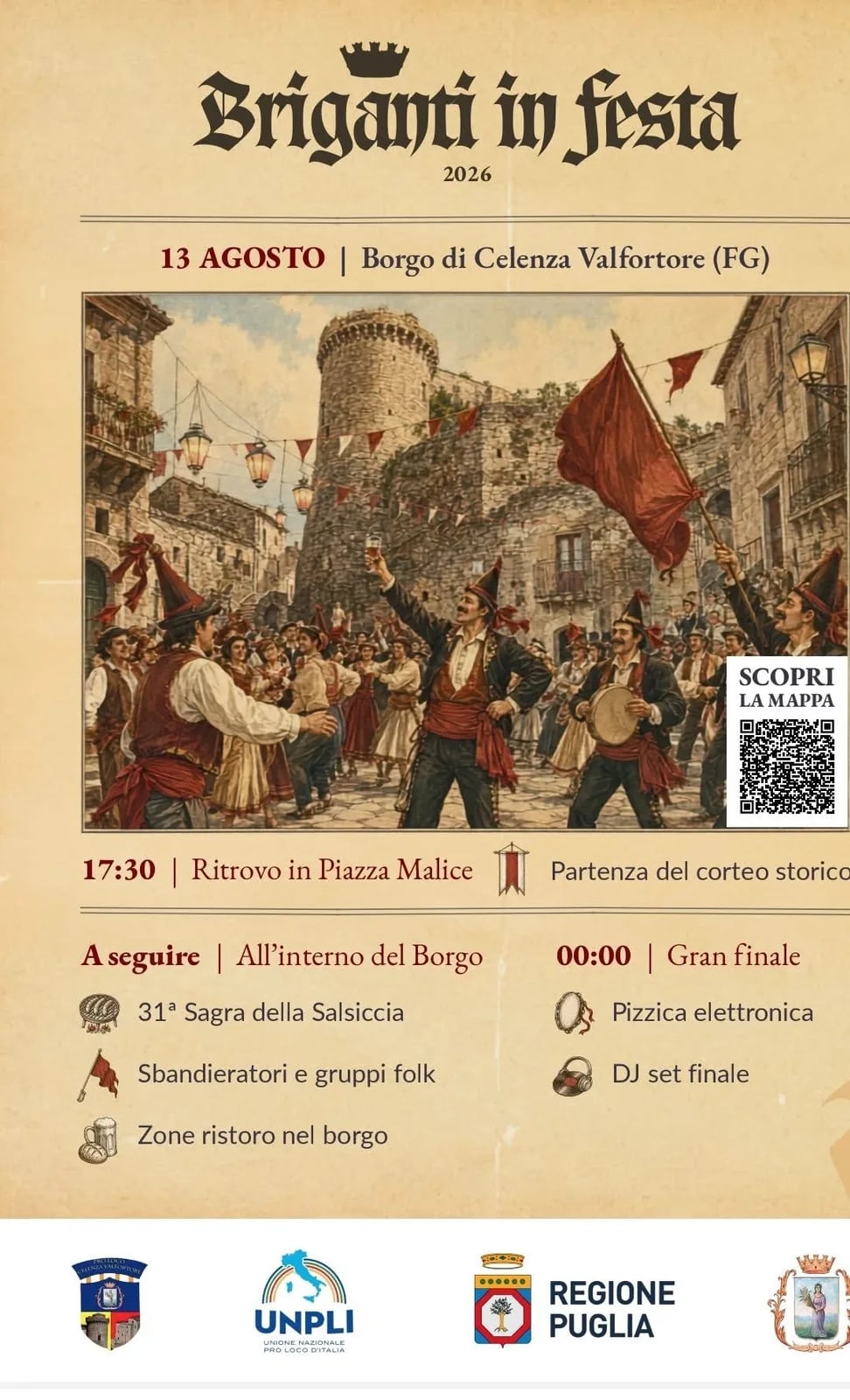 Locandina 31ª Sagra della Salsiccia 2026 a Celenza Valfortore (Foggia)