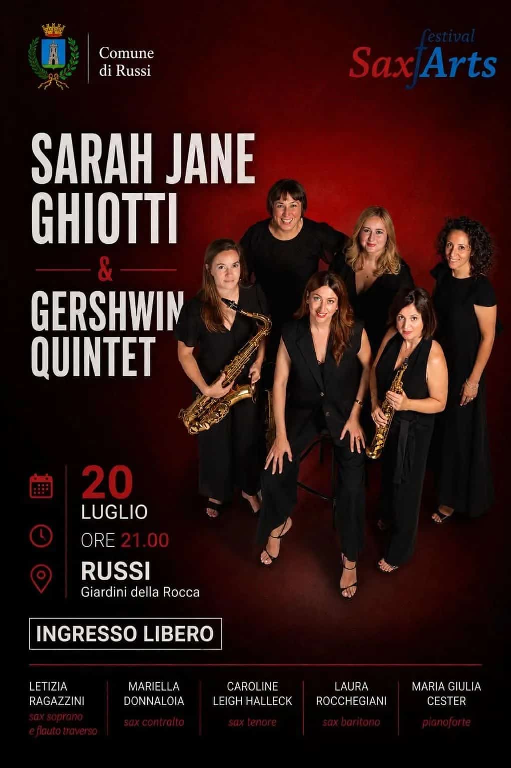 Sarah Jane Ghiotti & Gershwin Quintet 2026