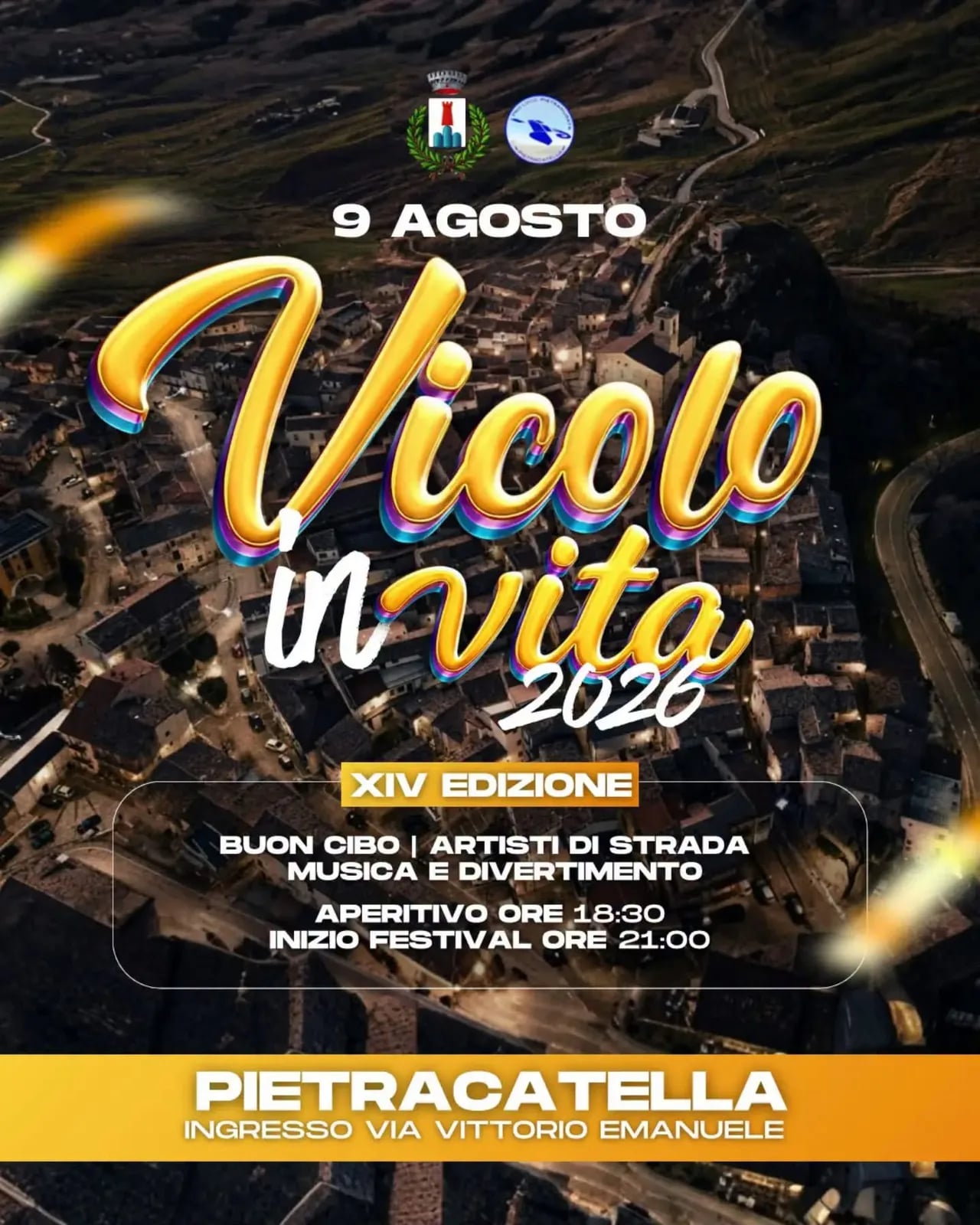 Locandina XIV Edizione Vicolo in Vita 2026 a Pietracatella (Campobasso)