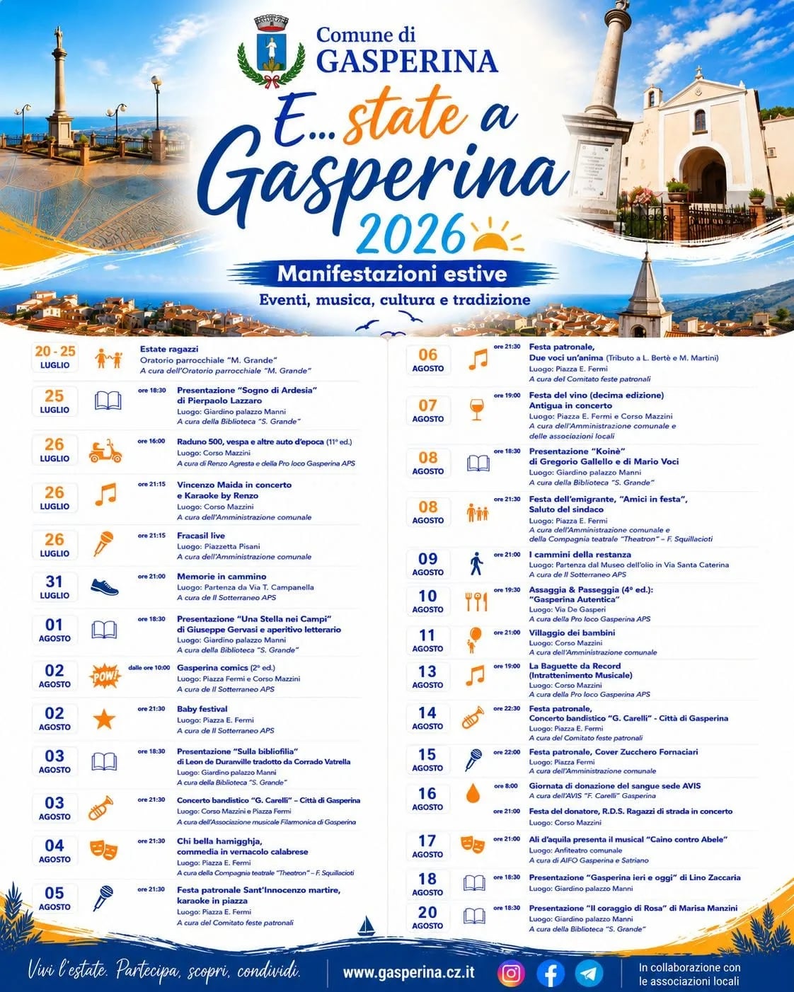Locandina Presentazione “Il coraggio di Rosa” 2026 a Gasperina (Catanzaro)