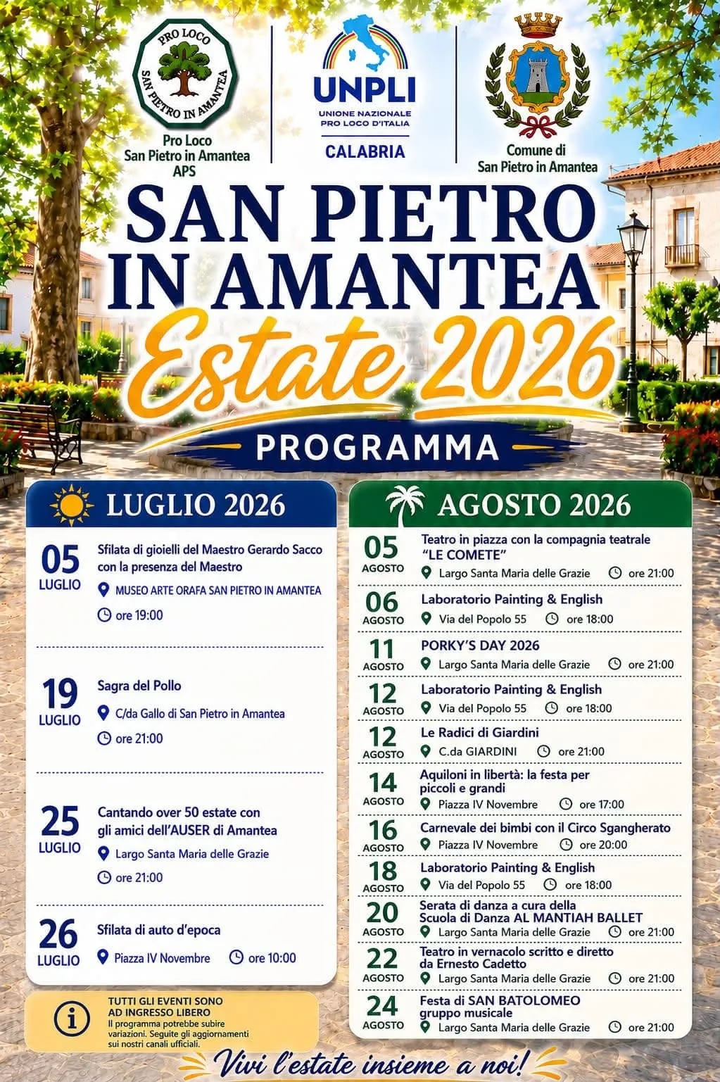 Locandina Aquiloni in libertà: festa per piccoli e grandi 2026 a San Pietro in Amantea (Cosenza)