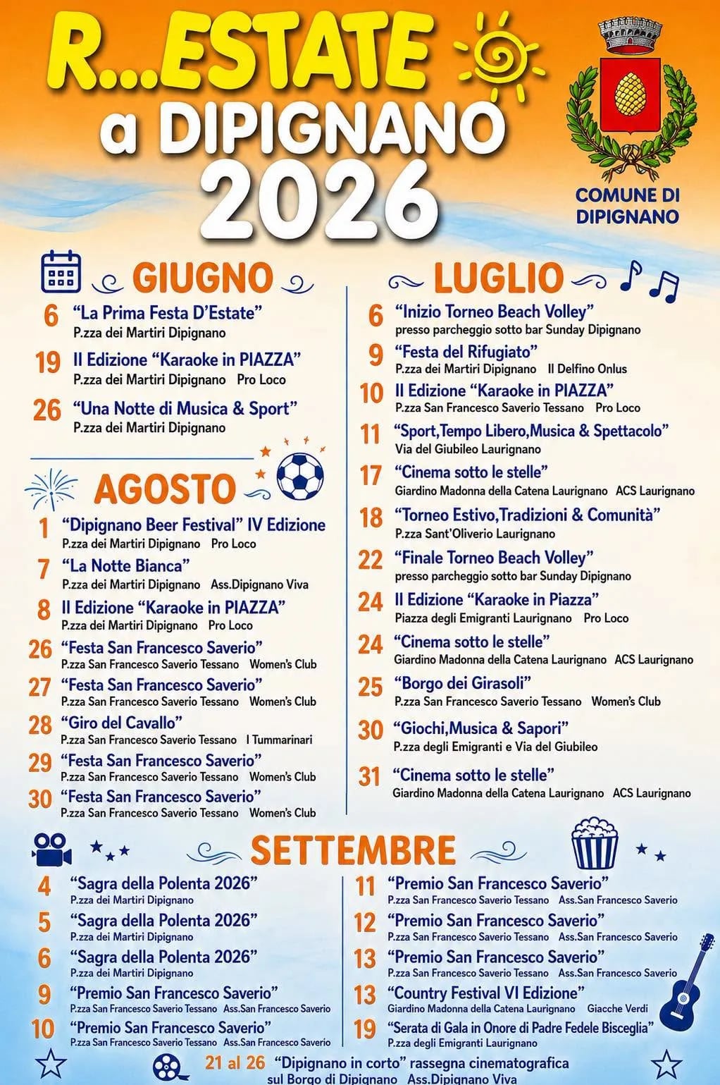 Locandina Giro del Cavallo 2026 a Dipignano (Cosenza)