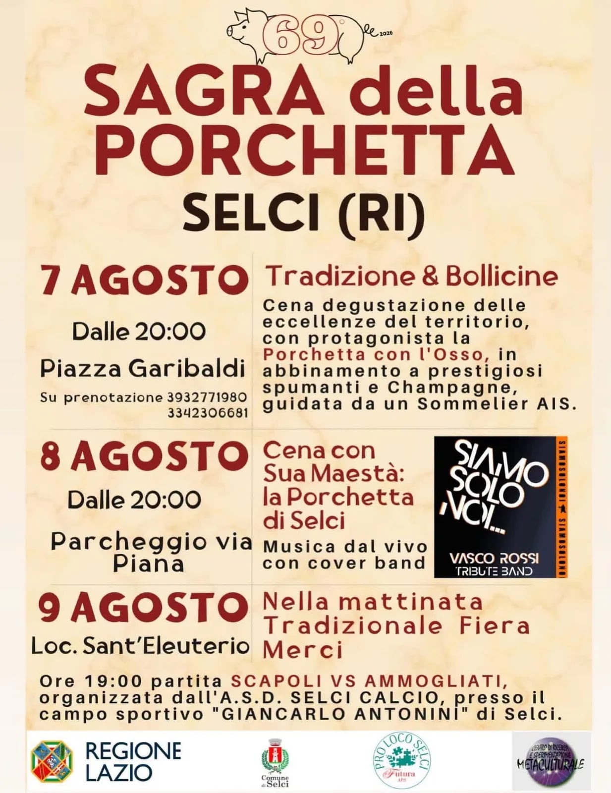 69ª Sagra della Porchetta 2026
