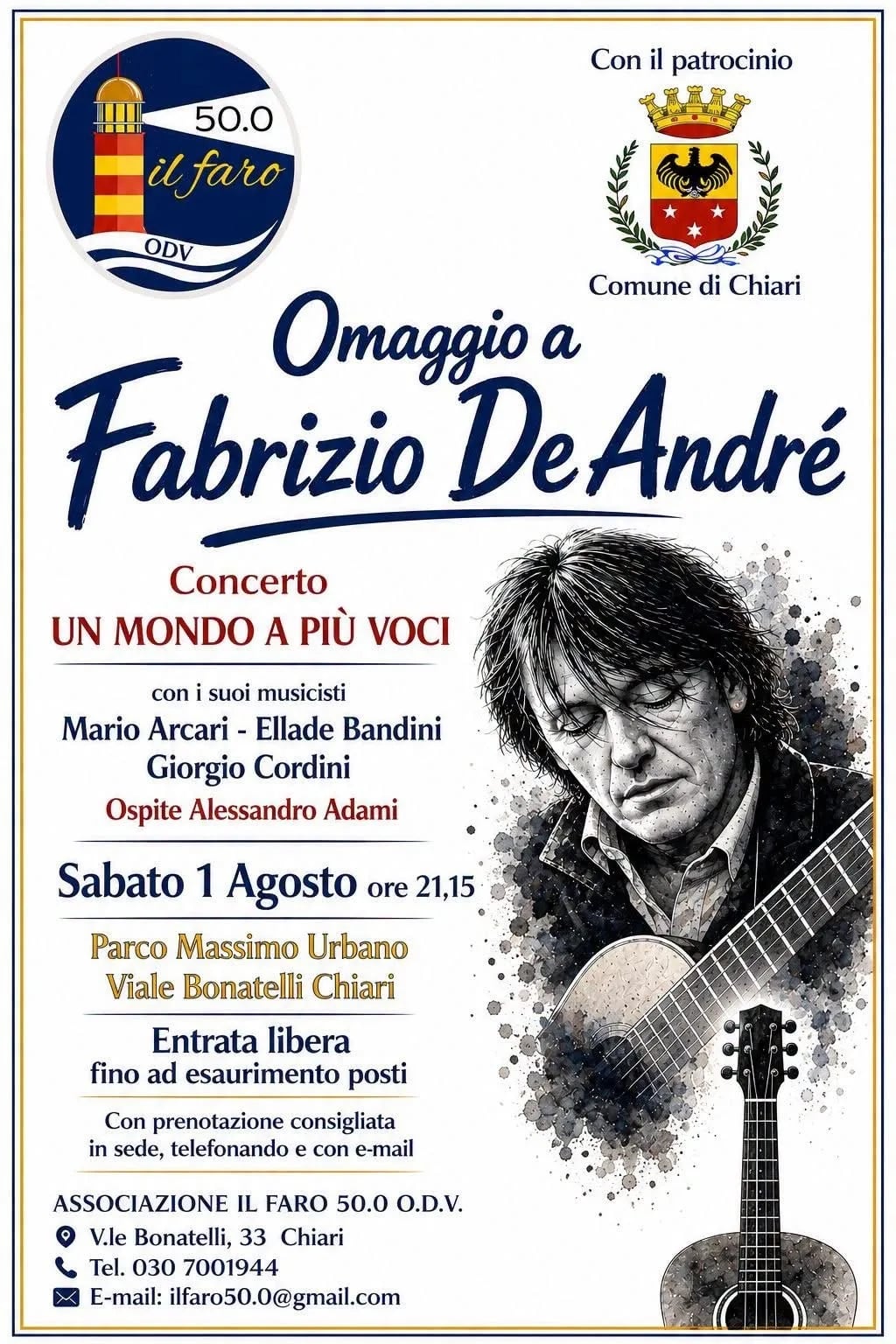 Concerto Omaggio a Fabrizio De André 2026