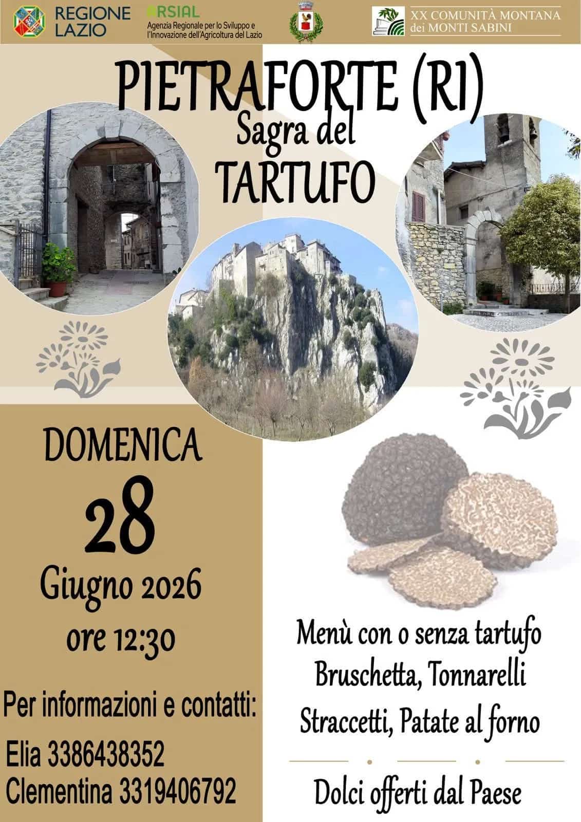 Sagra del Tartufo 2026 a Pietraforte