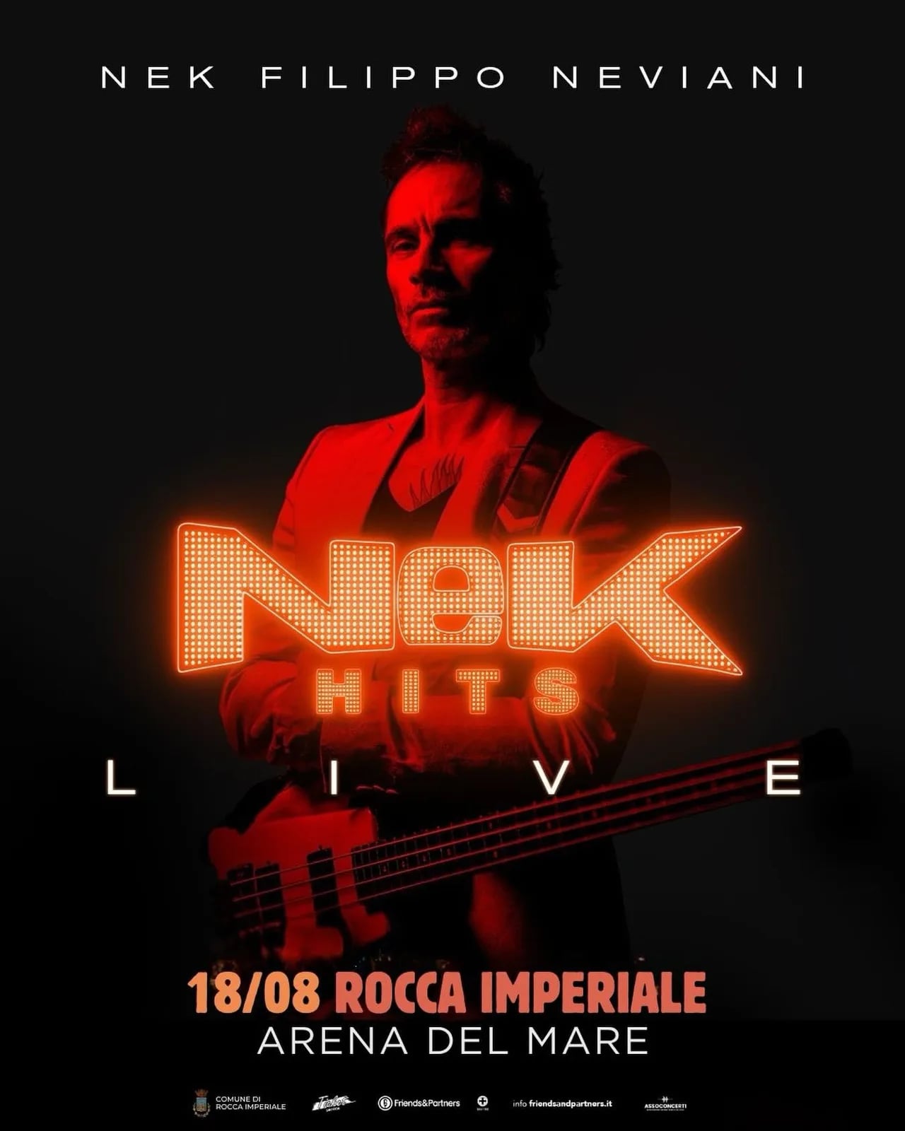 Locandina NEK Hits Live 2026 a Rocca Imperiale a Rocca Imperiale (Cosenza)
