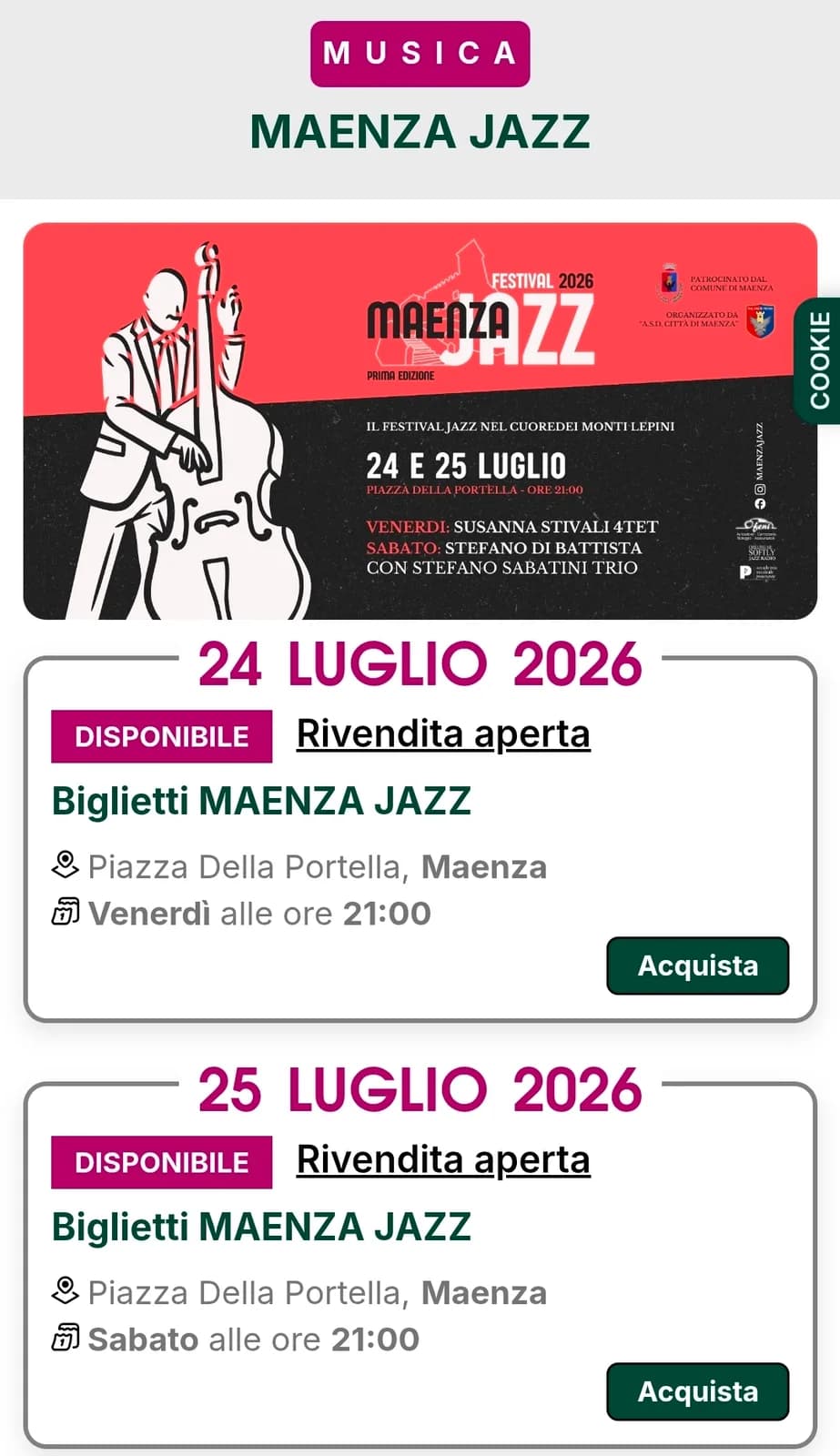 Maenza Jazz Festival Prima Edizione 2026