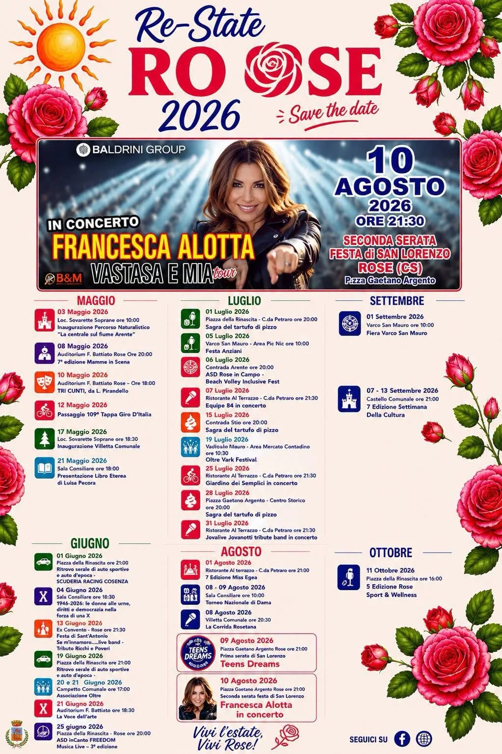 Locandina Fiera Varco San Mauro 2026 a Rose (Cosenza)