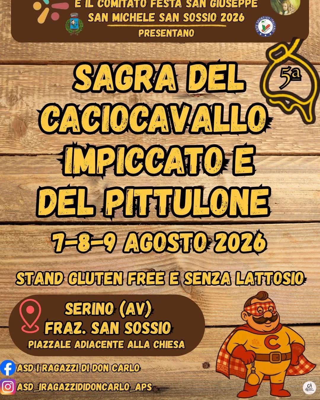 Sagra del Caciocavallo Impiccato e del Pittulone 2026