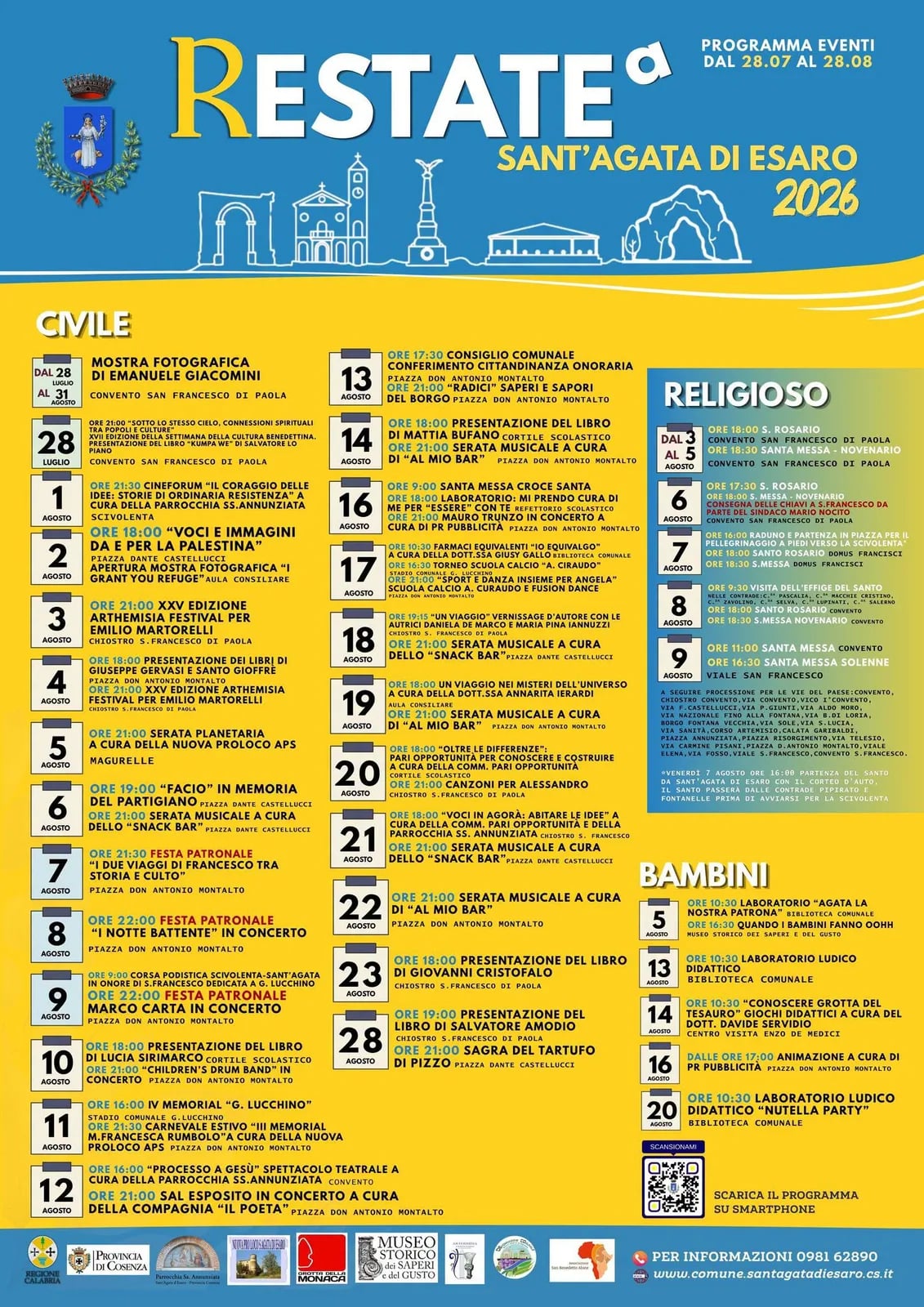 Locandina Sagra del Tartufo di Pizzo 2026 a Sant'Agata di Esaro (Cosenza)