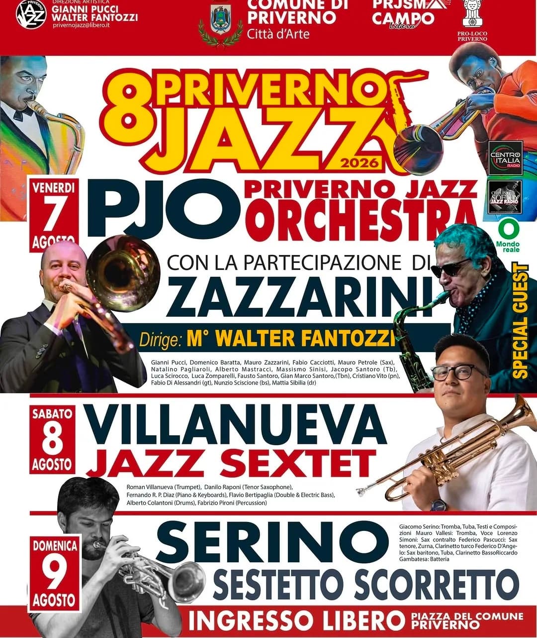 Priverno Jazz 2026 – PJO Priverno Jazz Orchestra 7 Agosto