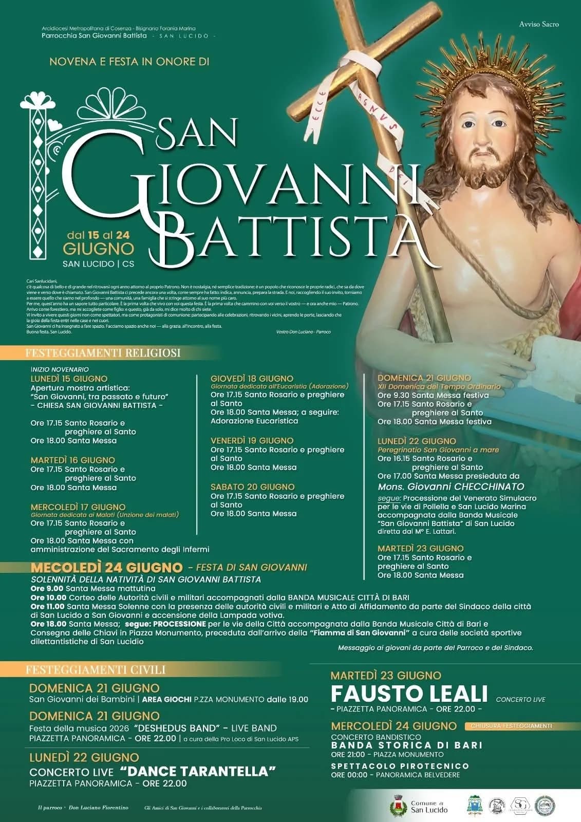 Festa in Onore di San Giovanni Battista 2026