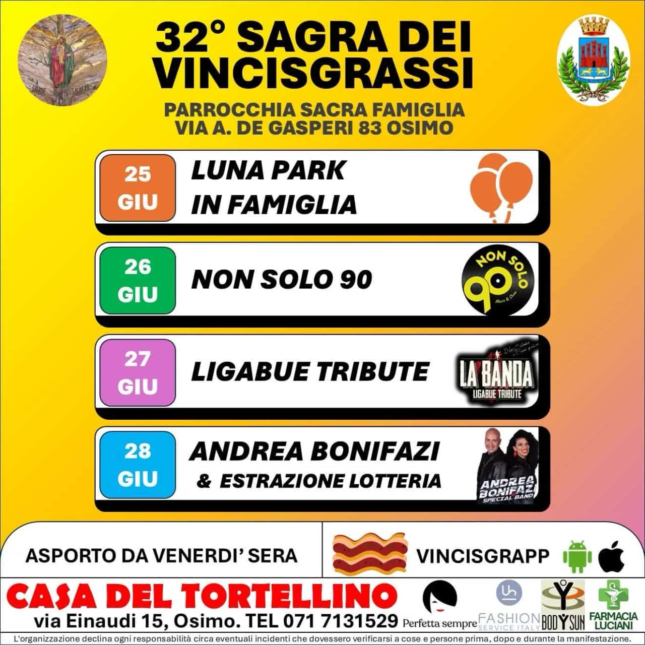 32ª Sagra dei Vincisgrassi 2026