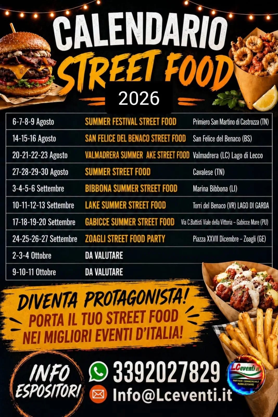Locandina Valmadrera Summer Ake Street Food 2026 a Valmadrera (Lecco)