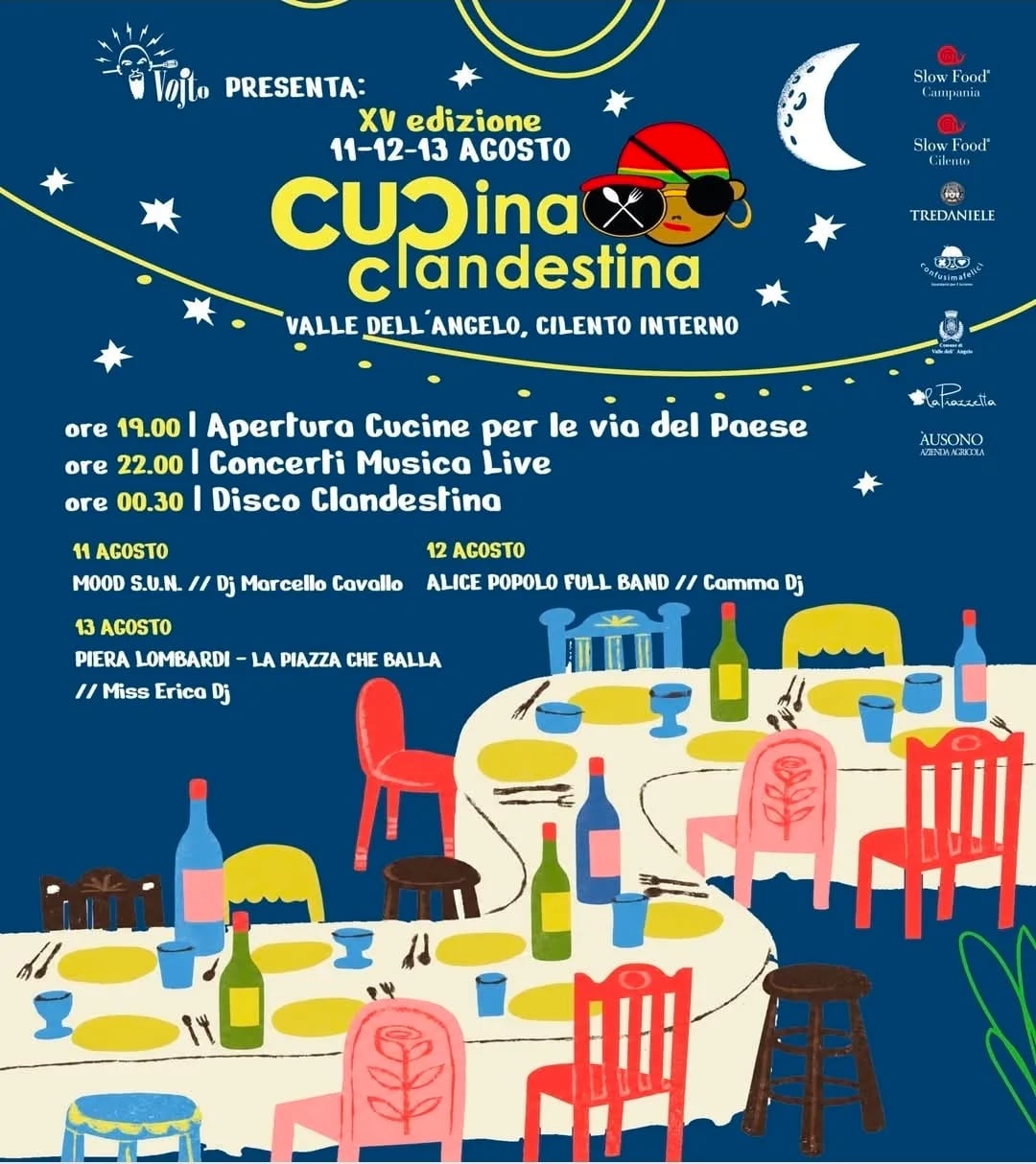 Locandina Cucina Clandestina 2026 — Disco Clandestina a Valle dell'Angelo (Salerno)