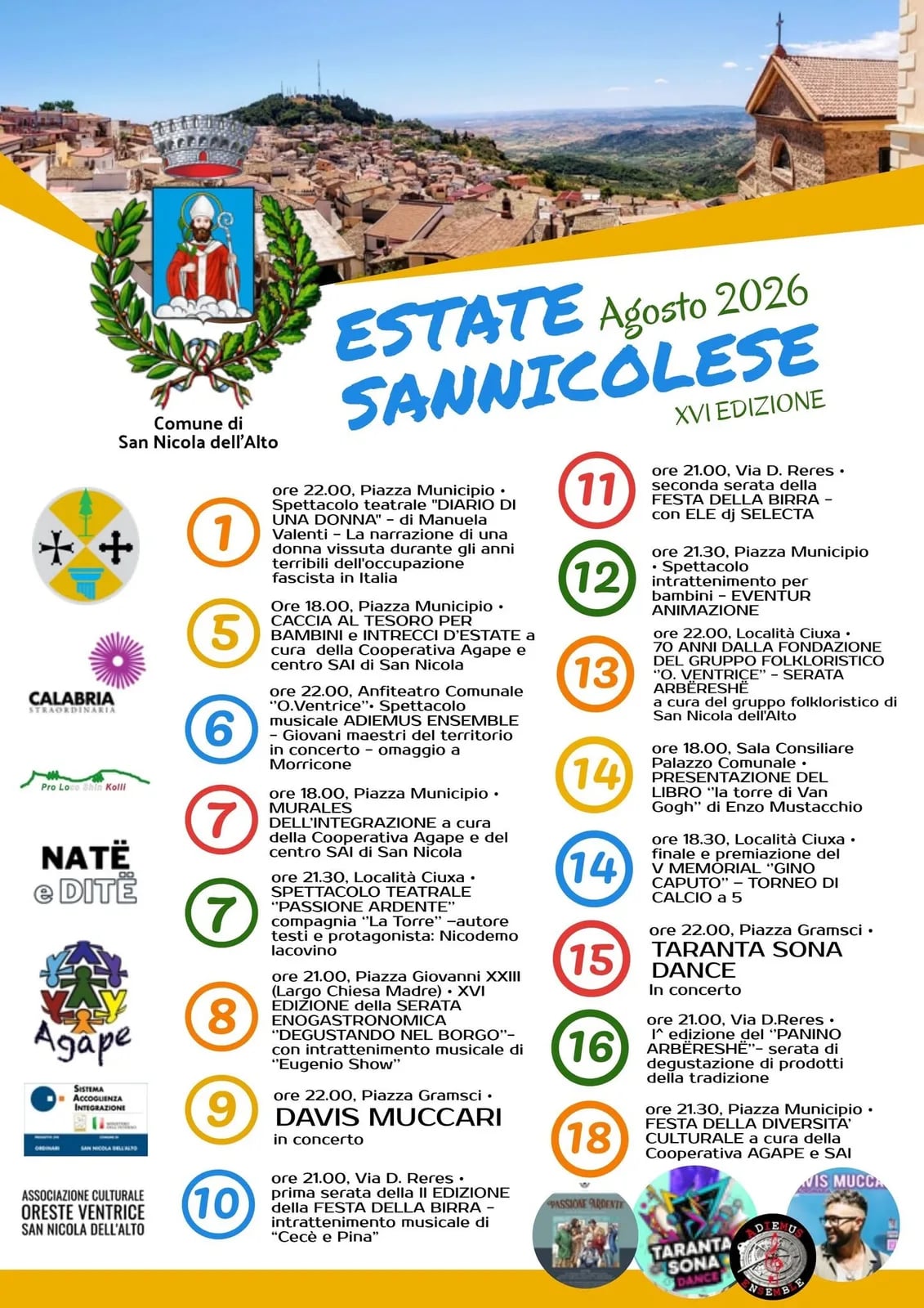 Locandina Taranta Sona Dance Concerto 2026 a San Nicola dell'Alto (Crotone)