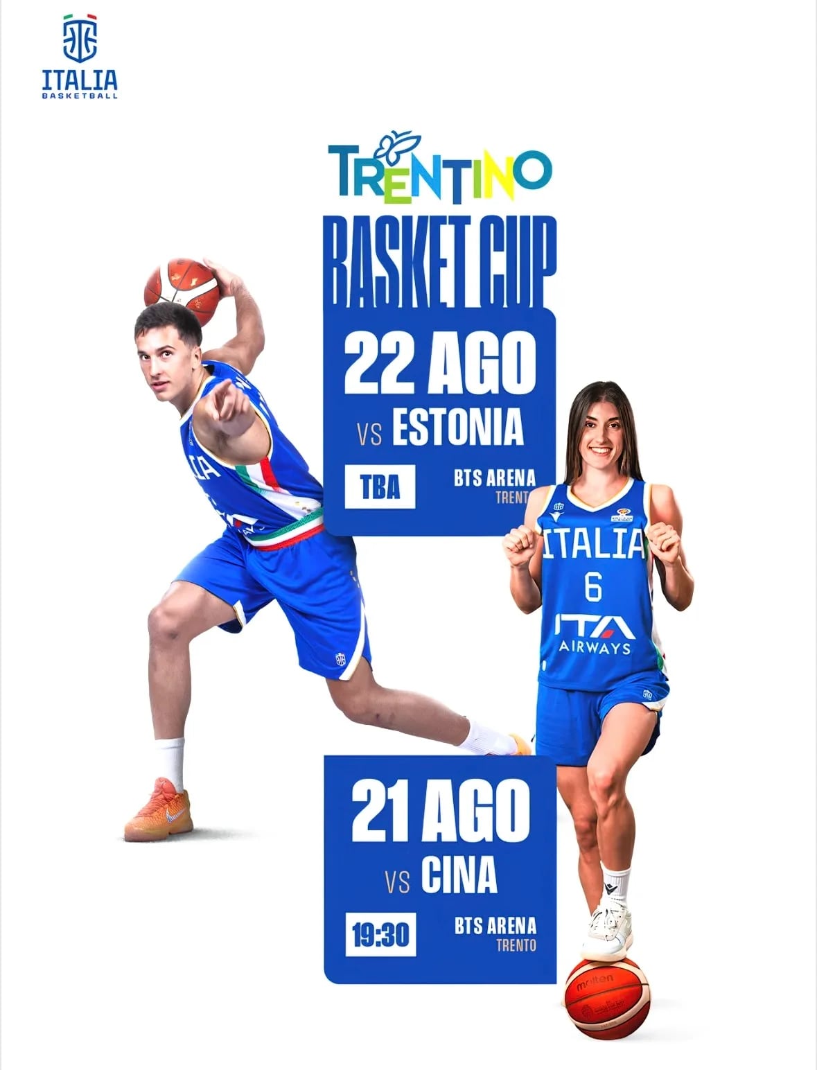 Trentino Basket Cup 2026 - 21 agosto vs Cina