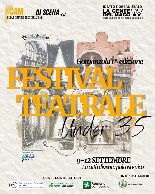 Locandina 1ª Edizione Festival Teatrale Under 35 Gorgonzola 2026 a Gorgonzola (Milano)