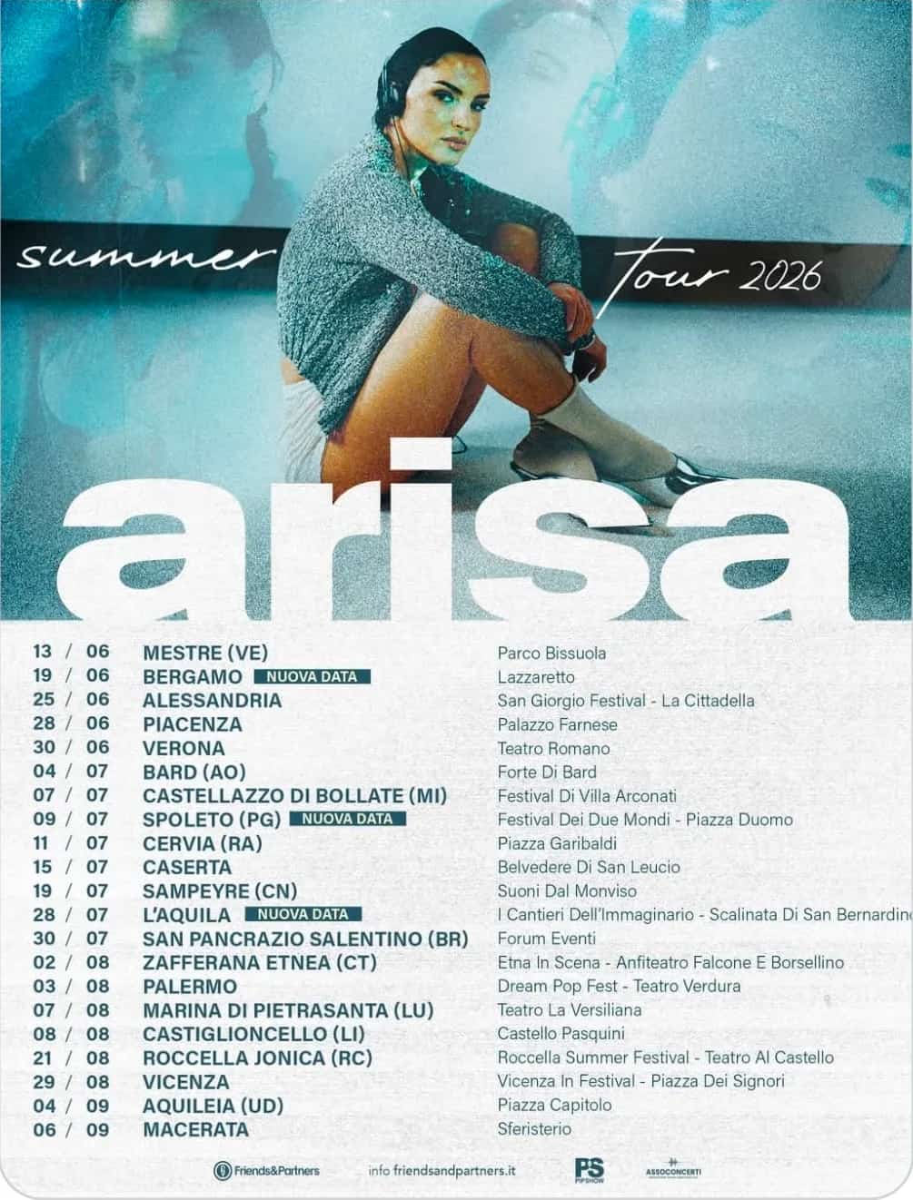 Arisa Summer Tour 2026 a Mestre