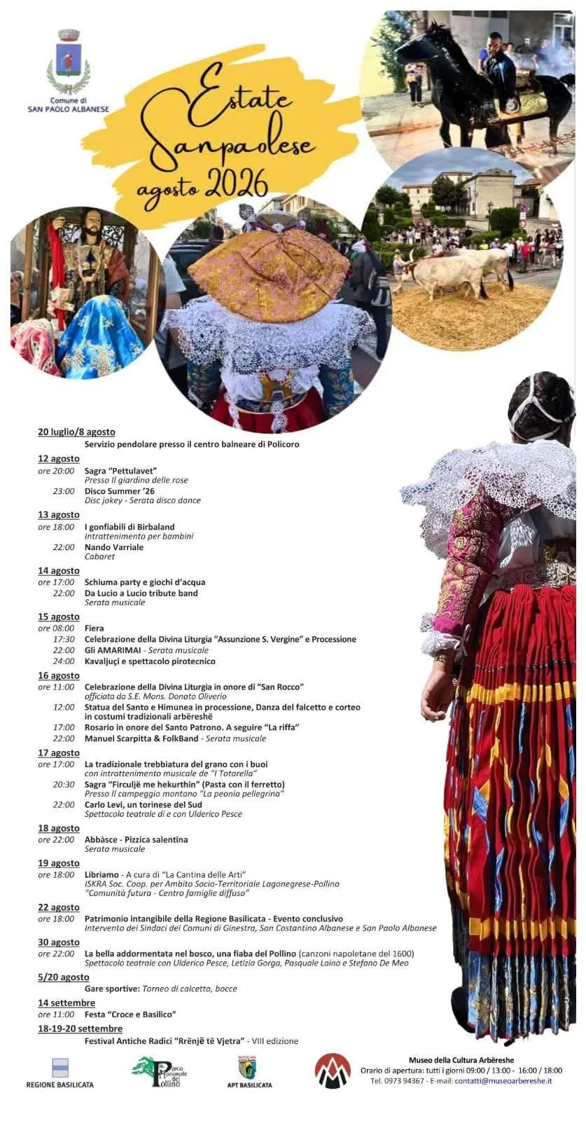 Locandina Processione, Danza del falcetto e corteo 2026 a San Paolo Albanese (Potenza)