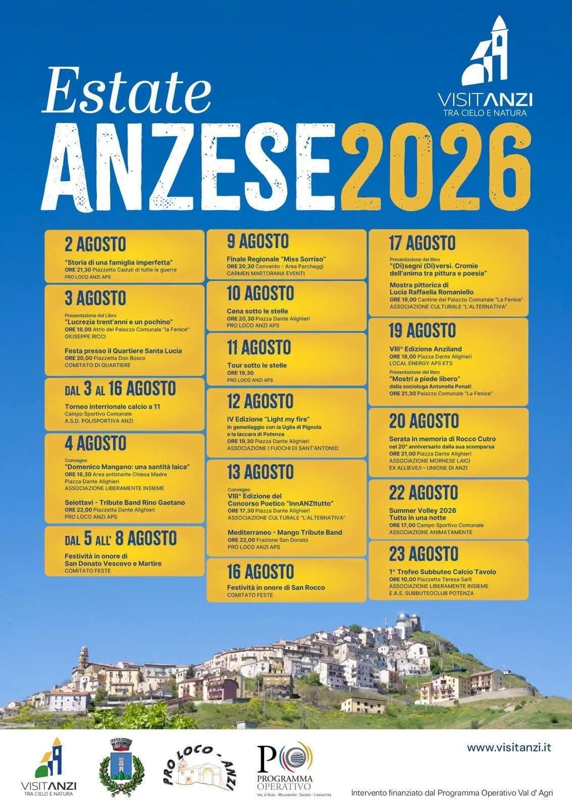 Locandina IV Edizione "Light my fire" 2026 a Anzi (Potenza)