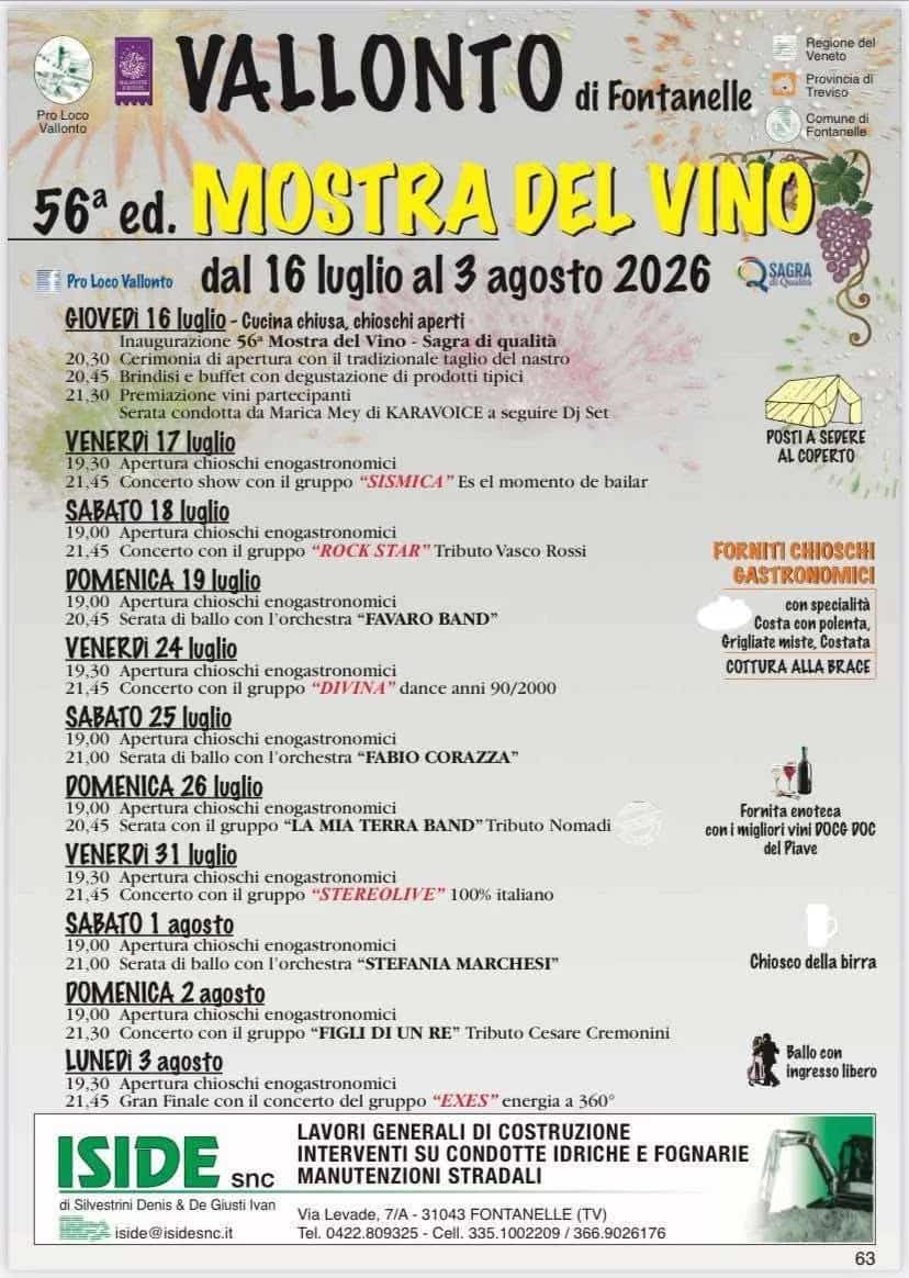 56ª Mostra del Vino 2026 — Vallonto