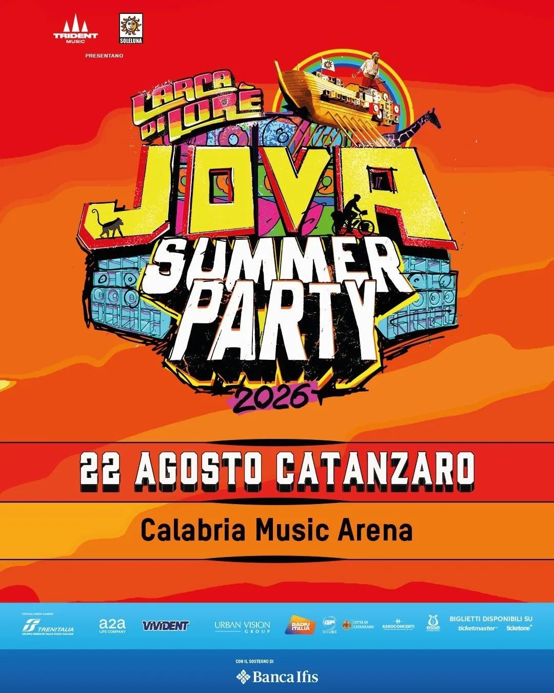 Locandina Jova Summer Party 2026 a Catanzaro (Catanzaro)