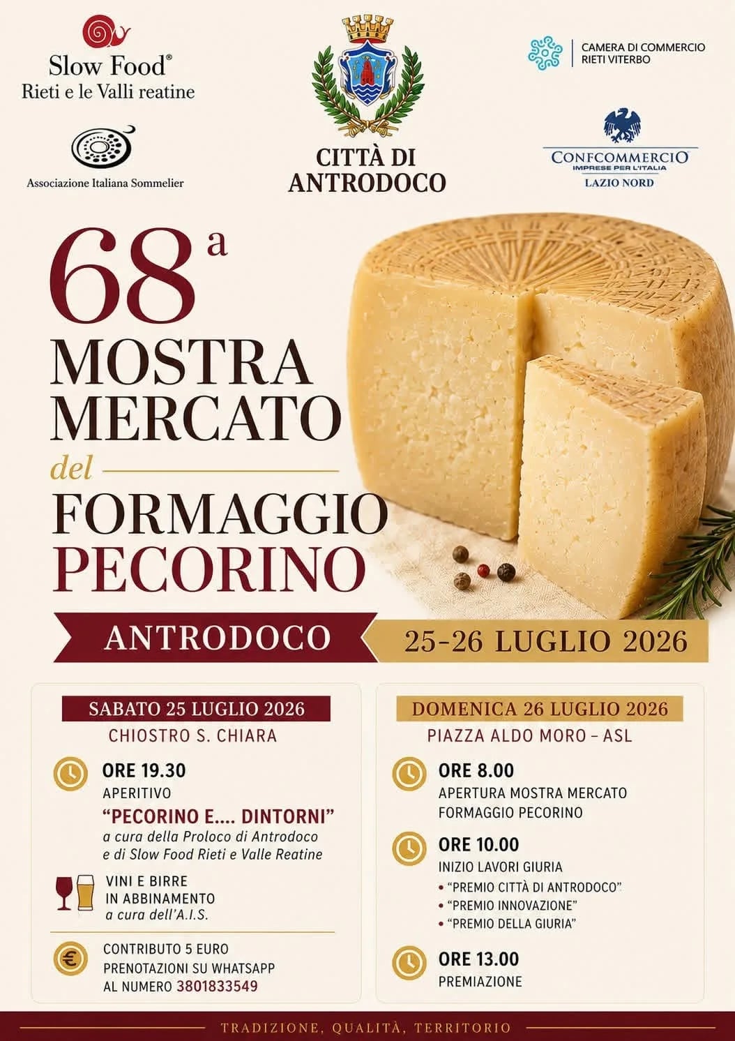 68ª Mostra Mercato del Formaggio Pecorino 2026