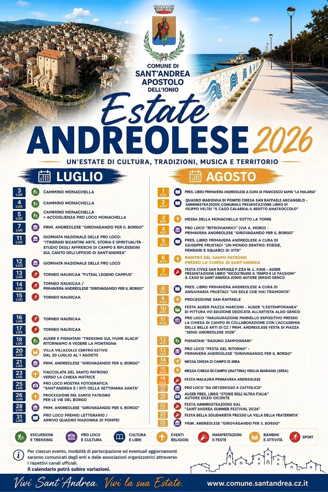 Locandina Messa Chiesa di Campo (sera) 2026 a Sant'Andrea Apostolo dello Ionio (Catanzaro)