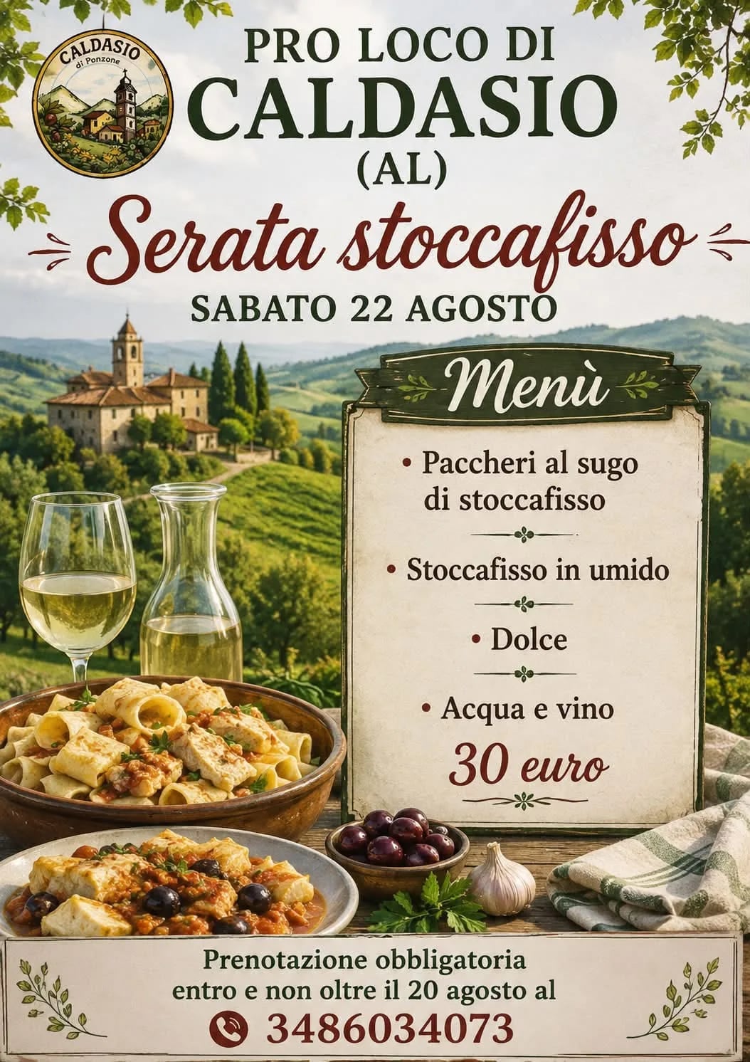 Locandina Serata Stoccafisso 2026 Caldasio a Alessandria (Alessandria)
