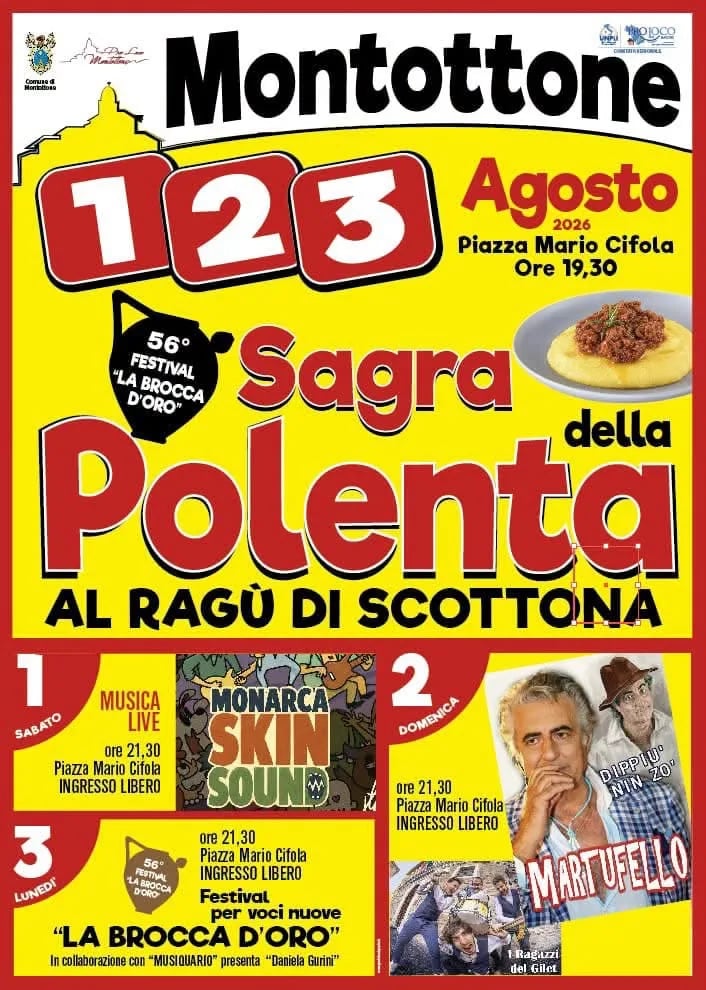 56° Festival La Brocca d'Oro - Sagra della Polenta 2026