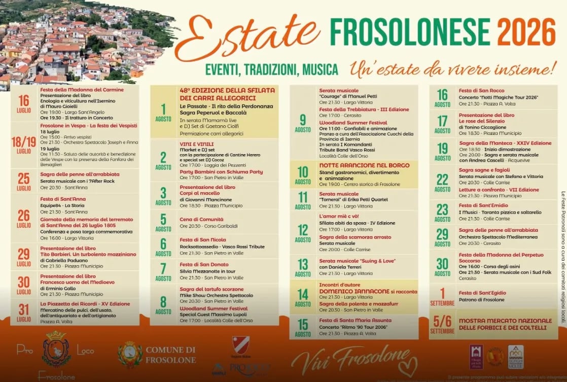 Locandina Festa Madonna del Perpetuo Soccorso 2026 a Frosolone (Isernia)
