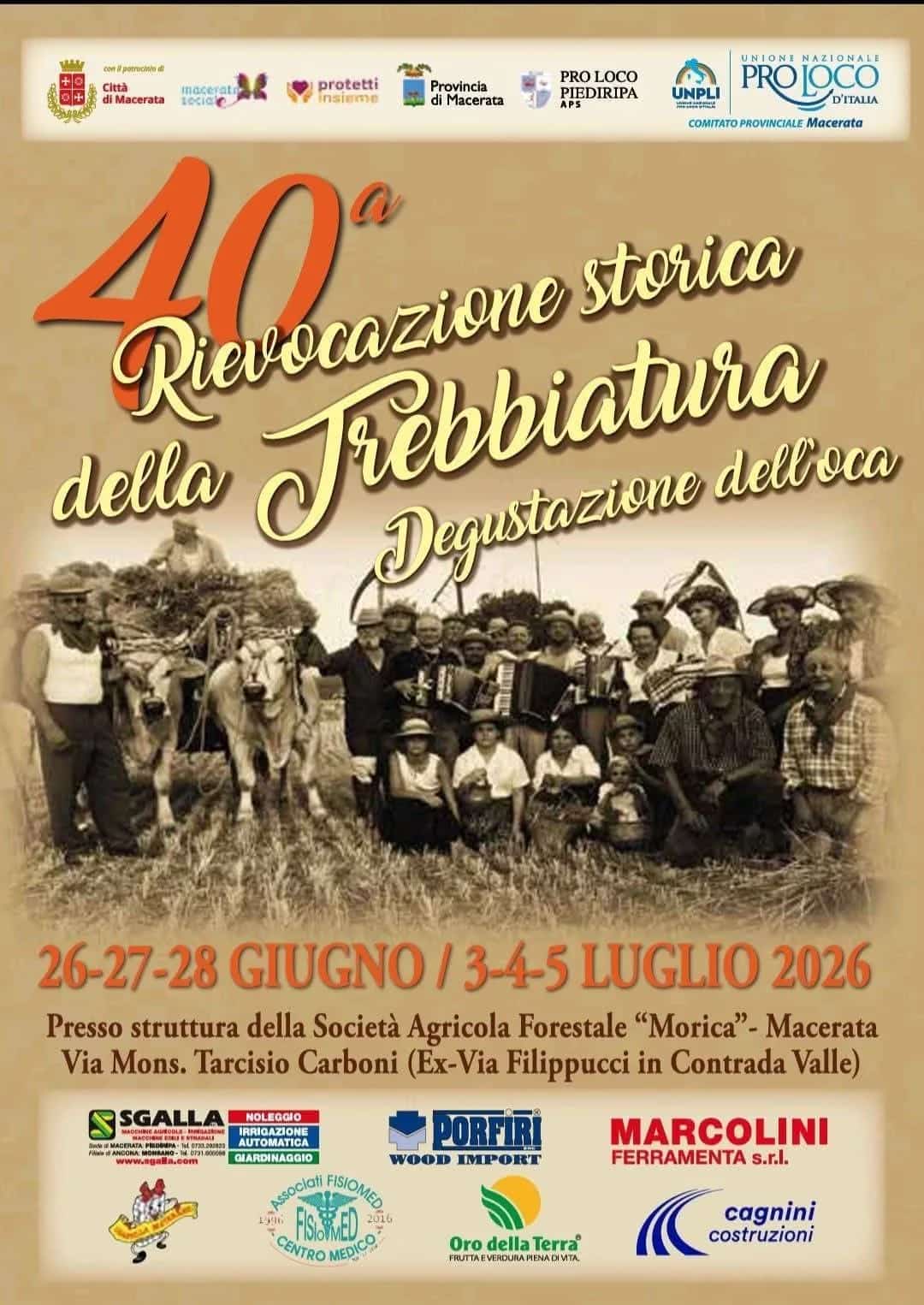 40ª Rievocazione storica della Trebbiatura 2026