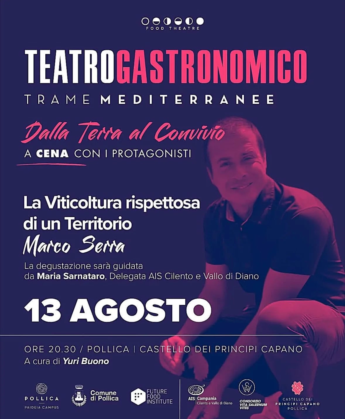 Locandina Teatrogastronomico Trame Mediterranee 2026 a Pollica (Salerno)