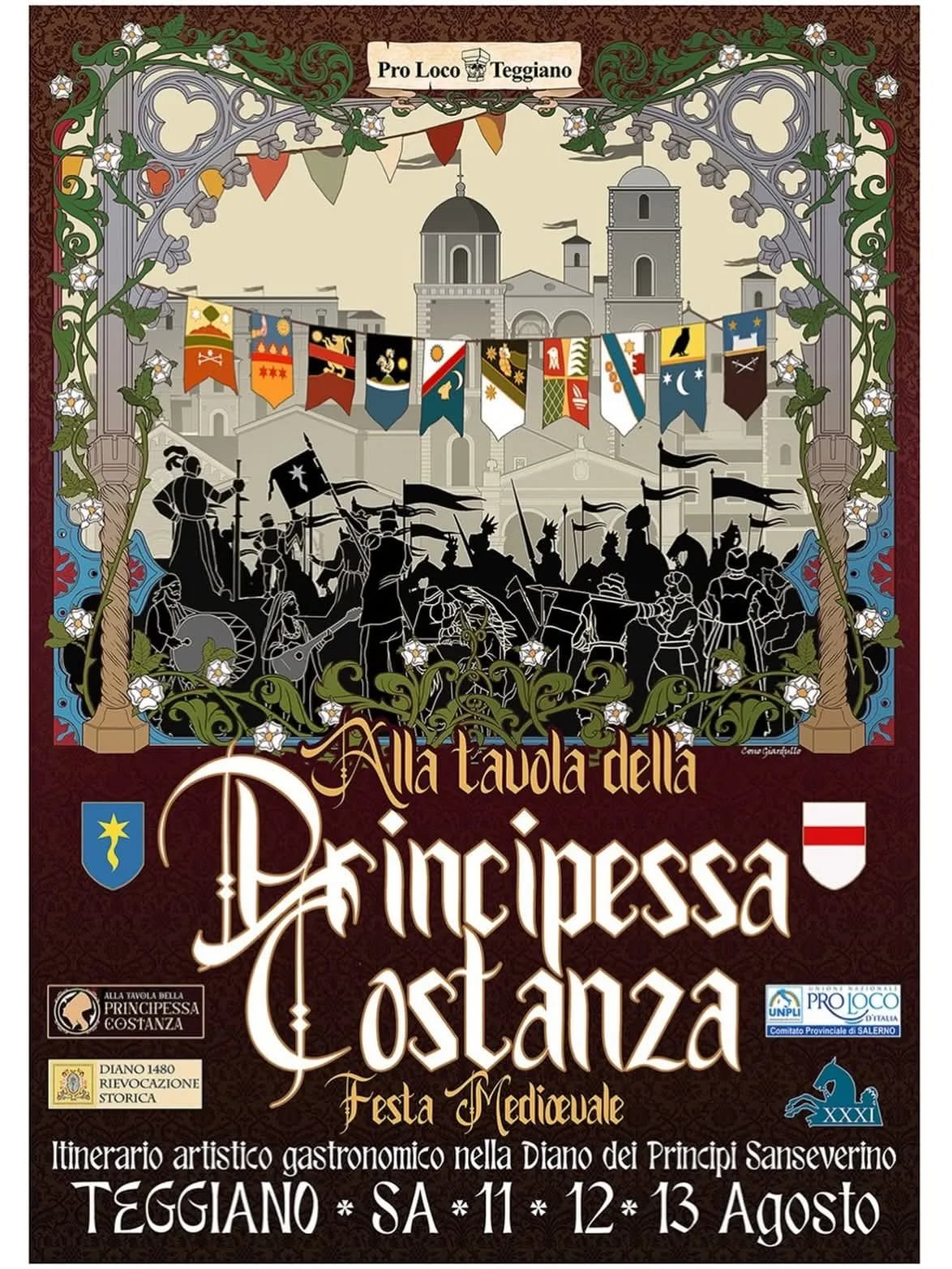 Locandina 31ª Alla Tavola della Principessa Costanza 2026 a Teggiano (Salerno)