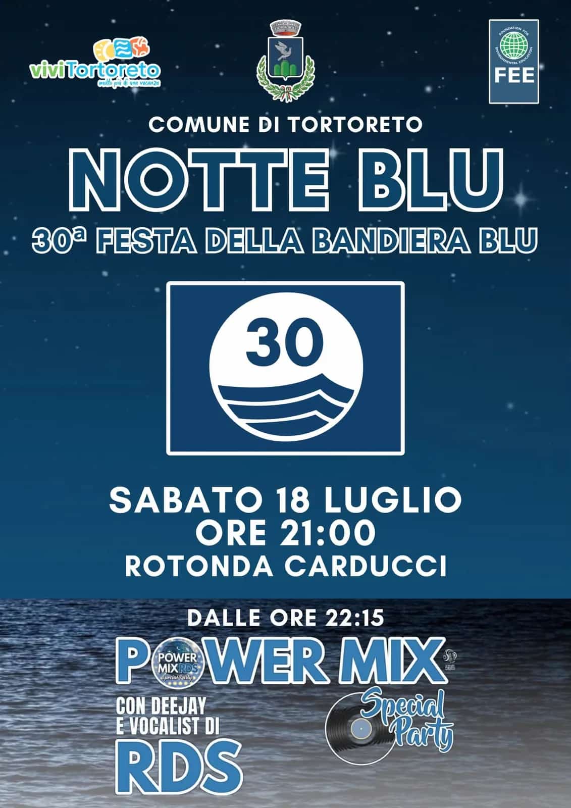 30ª Festa della Bandiera Blu 2026 a Tortoreto
