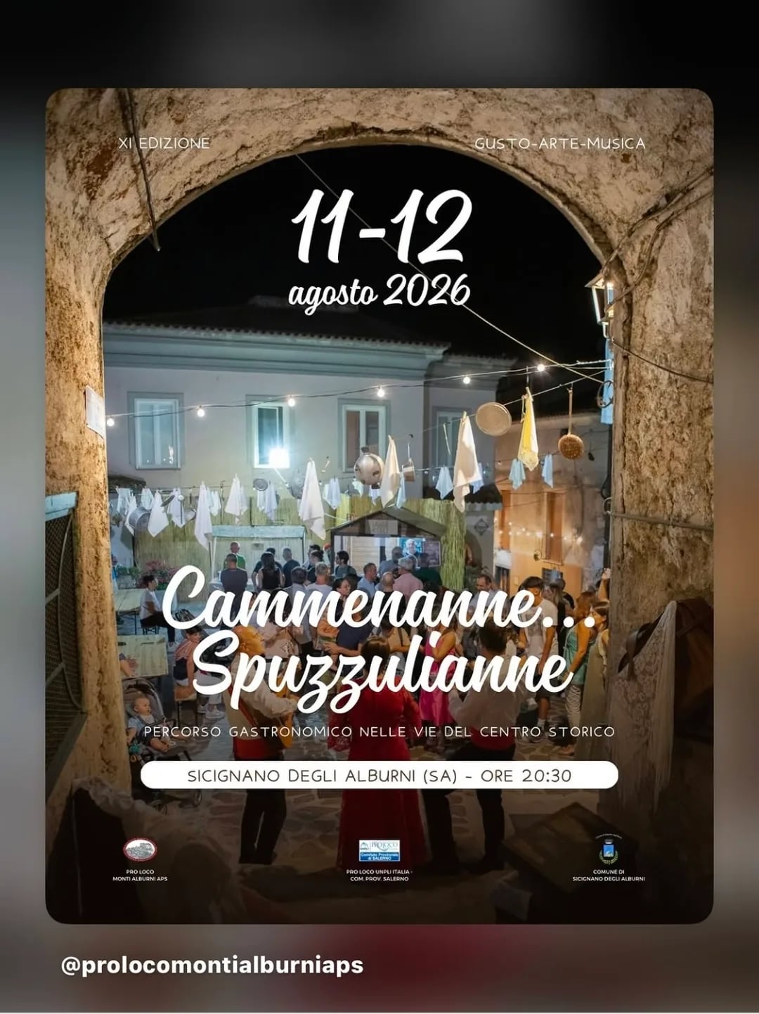 Locandina XI Edizione Cammenanne... Spuzzulianne 2026 a Sicignano degli Alburni (Salerno)