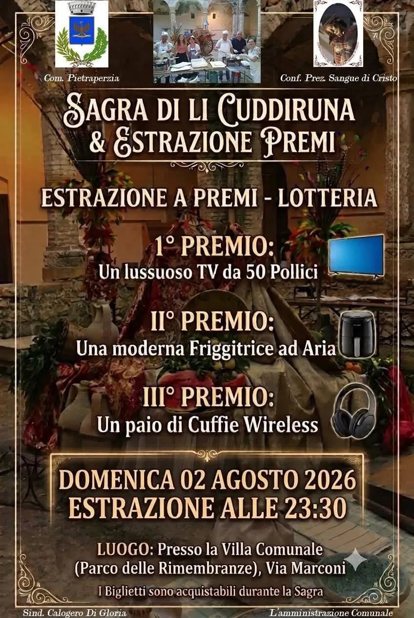 Sagra di li Cuddiruna & Estrazione Premi 2026