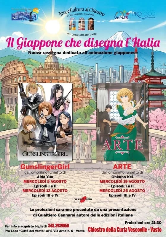 Locandina GunslingerGirl — Il Giappone che disegna l'Italia 2027 a Vasto (Chieti)