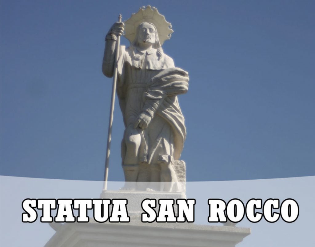San Rocco: murales, statua, grande croce e Vetta
