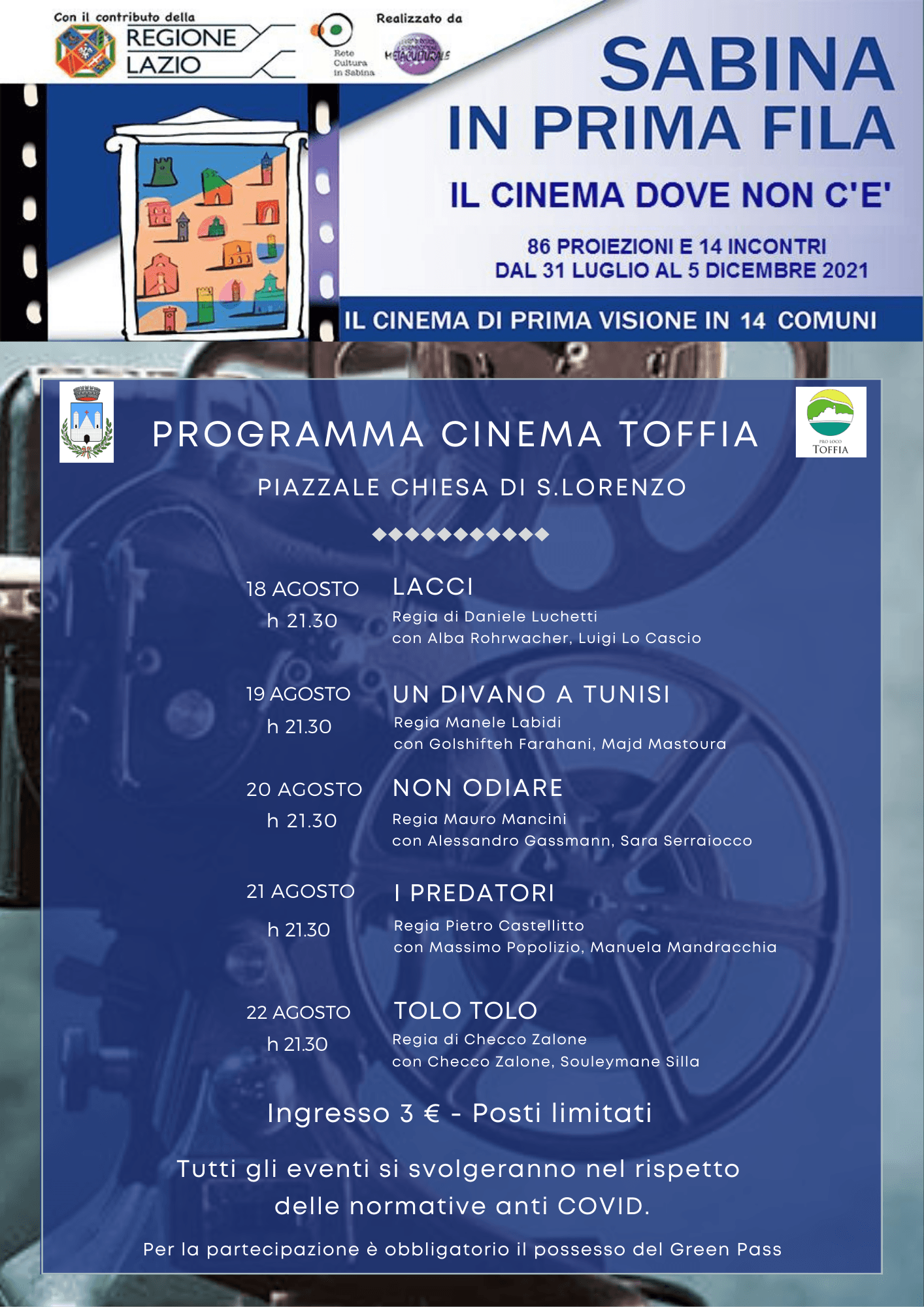 SABINA IN PRIMA FILA - Il cinema dove non c'è - TOFFIA