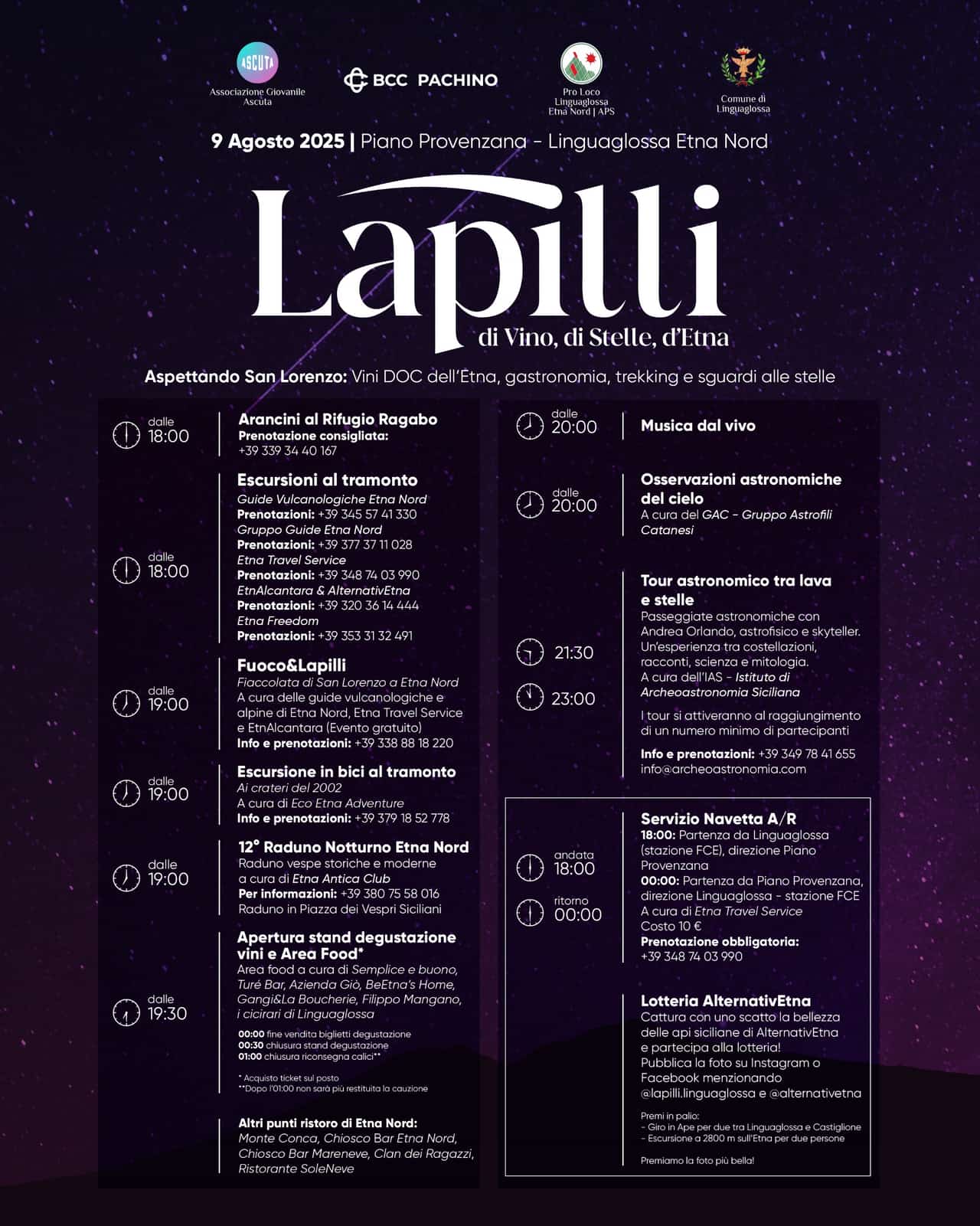 ๐ Lapilli 2025 โ di Vino, di Stelle, dโEtna