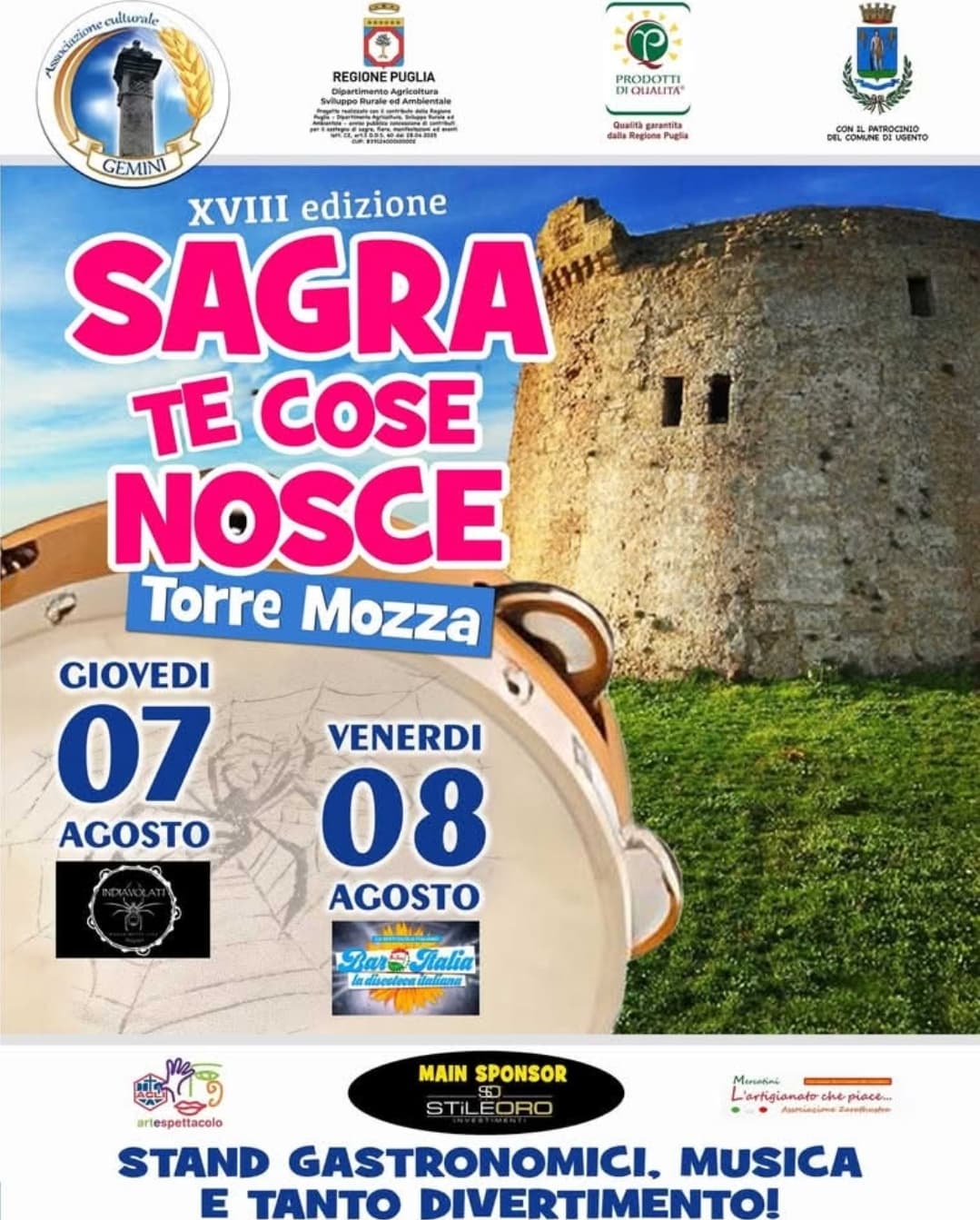 28° Edizione - Sagra te Cose Nosce 2025 – Due serate di sapori, tradizioni e musica sul mare