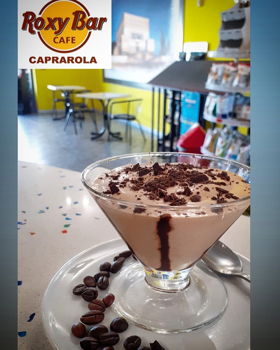 crema di caffe con granella di cioccolato 